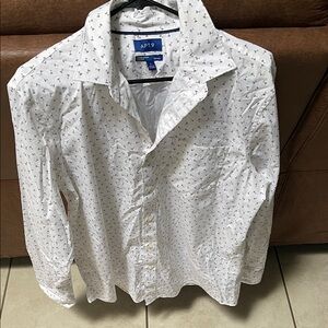 Apt. 9 Men's White Shirt with Subtle Pattern